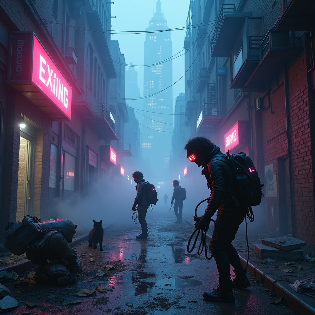 Neon Shadows: Secrets of the Scavengers