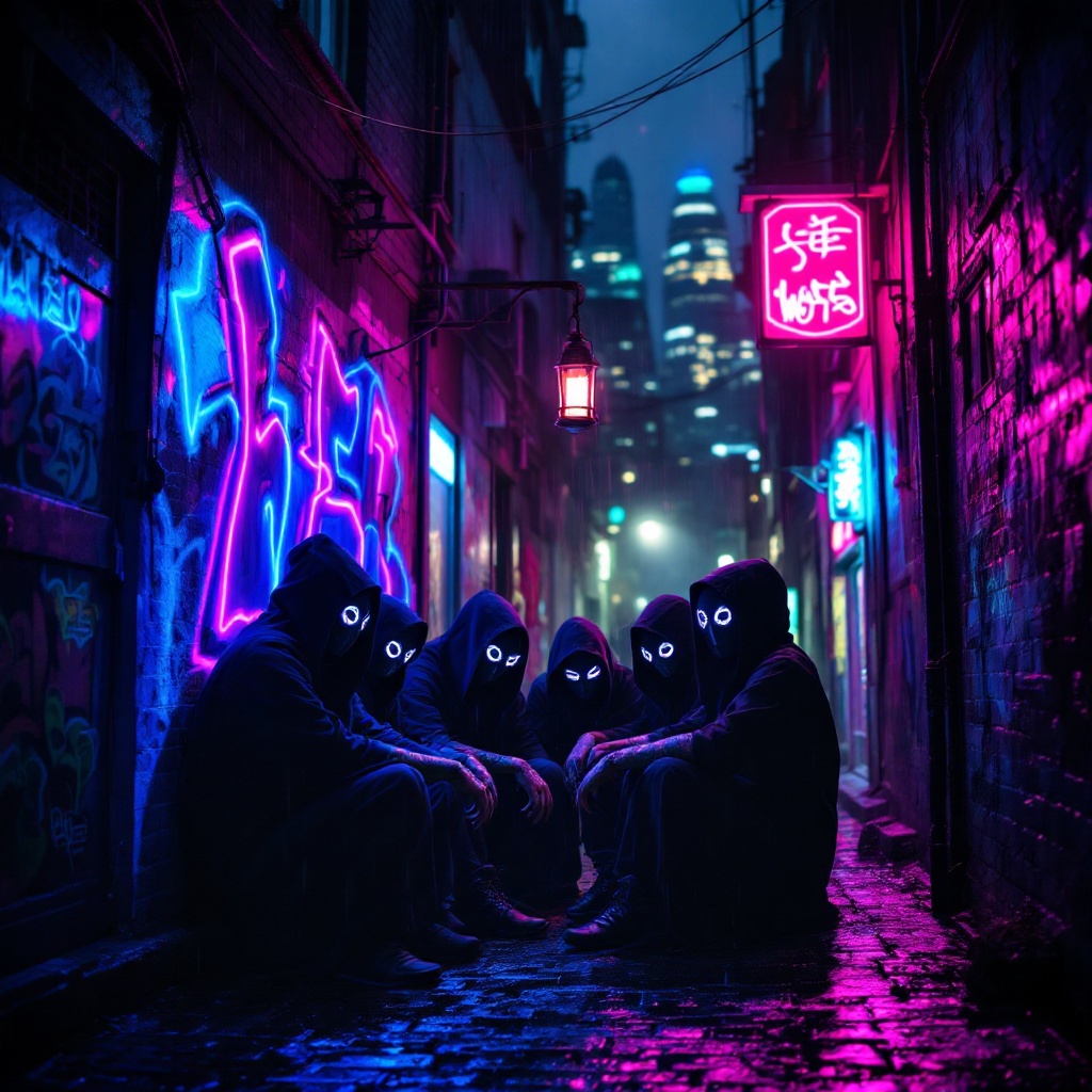 Neon Shadows: Unity in Rebellion