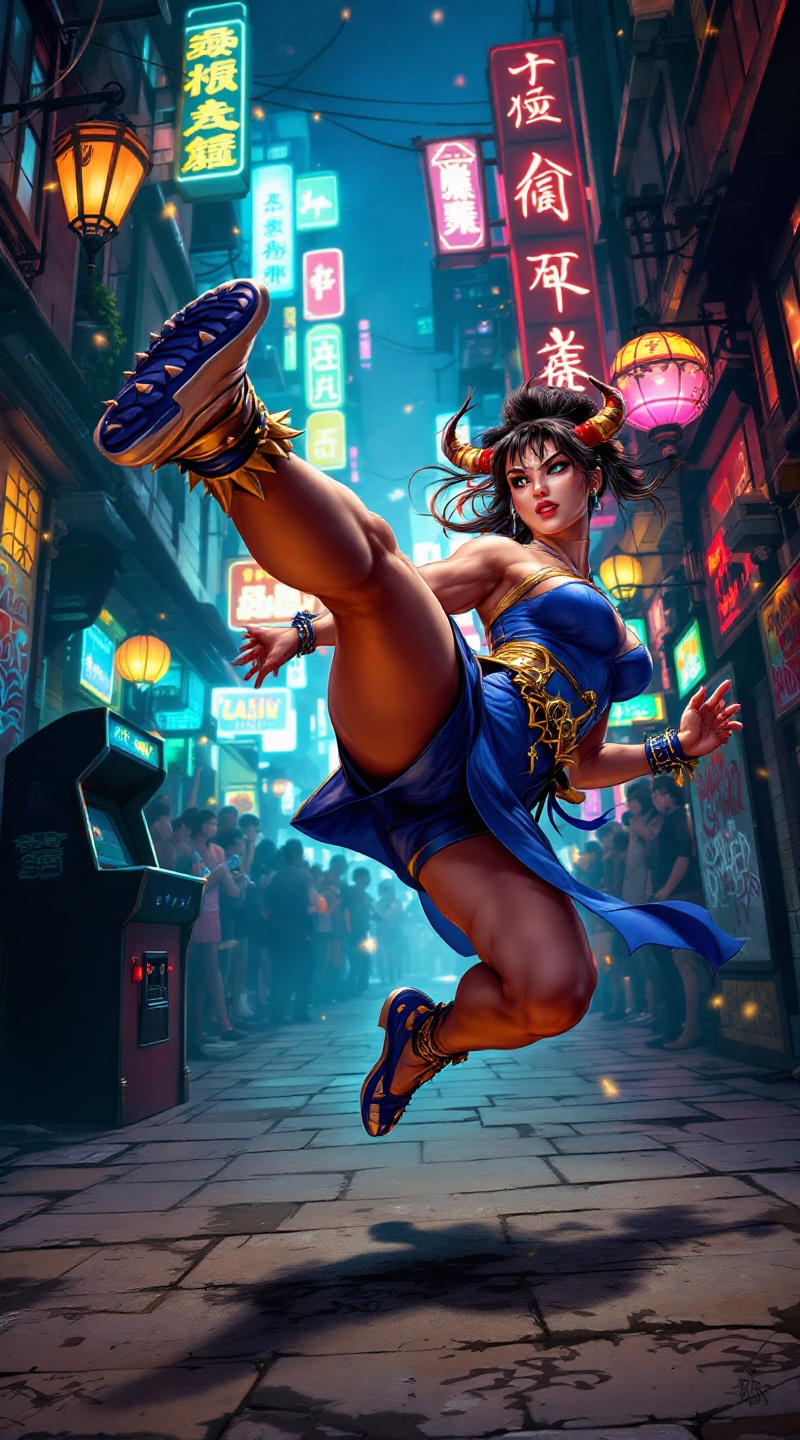 Chun-Li's Neon Showdown