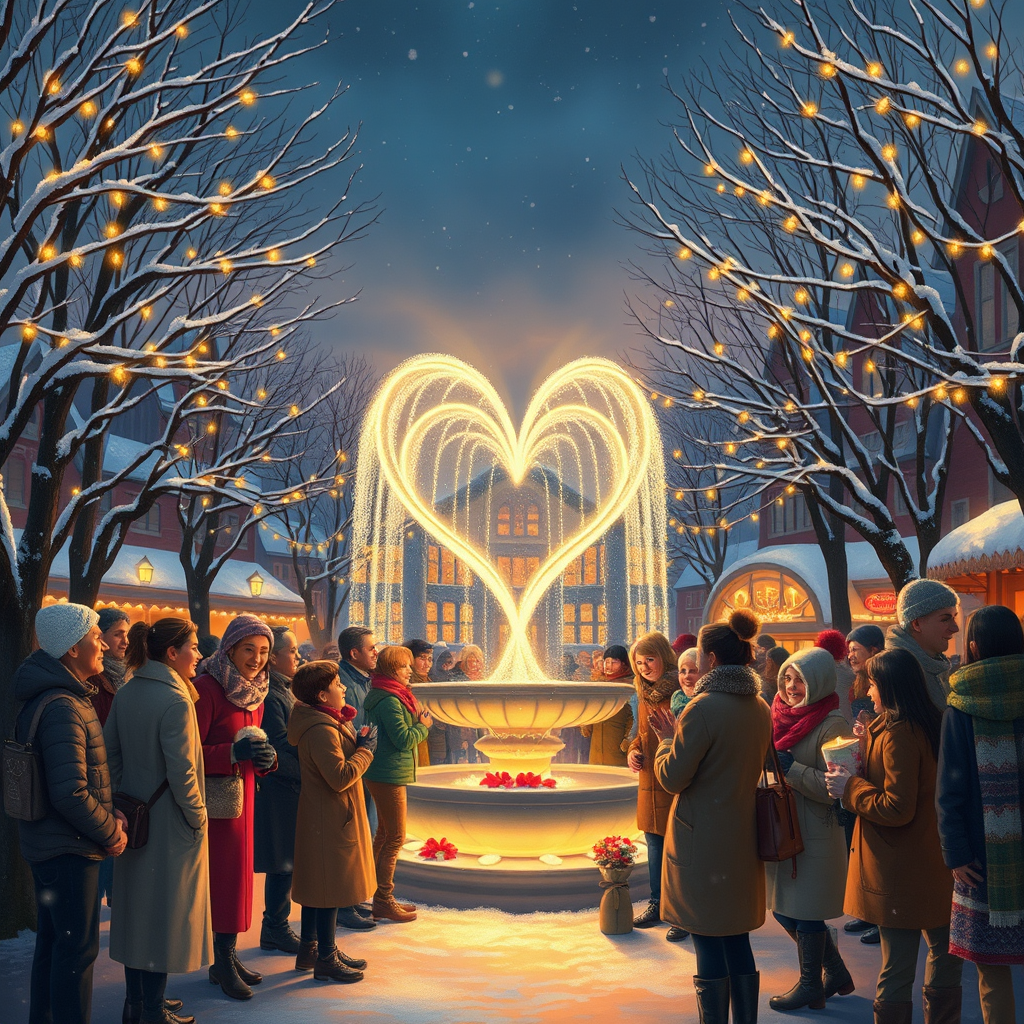 Hearts Alight in Winter's Embrace