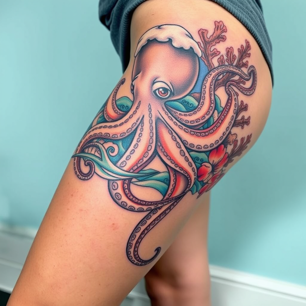 Fluid Harmony: Oceanic Octopus Tattoo