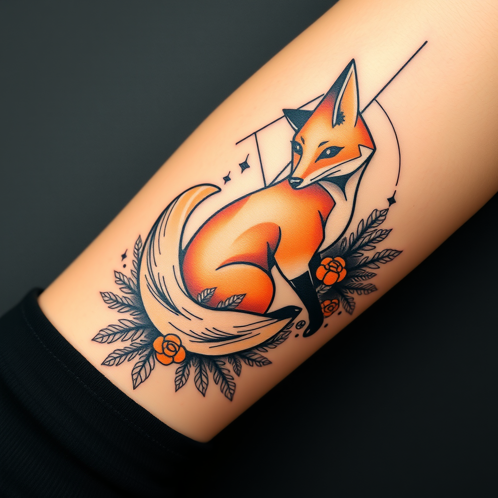 Geometric Fox: Nature's Elegance