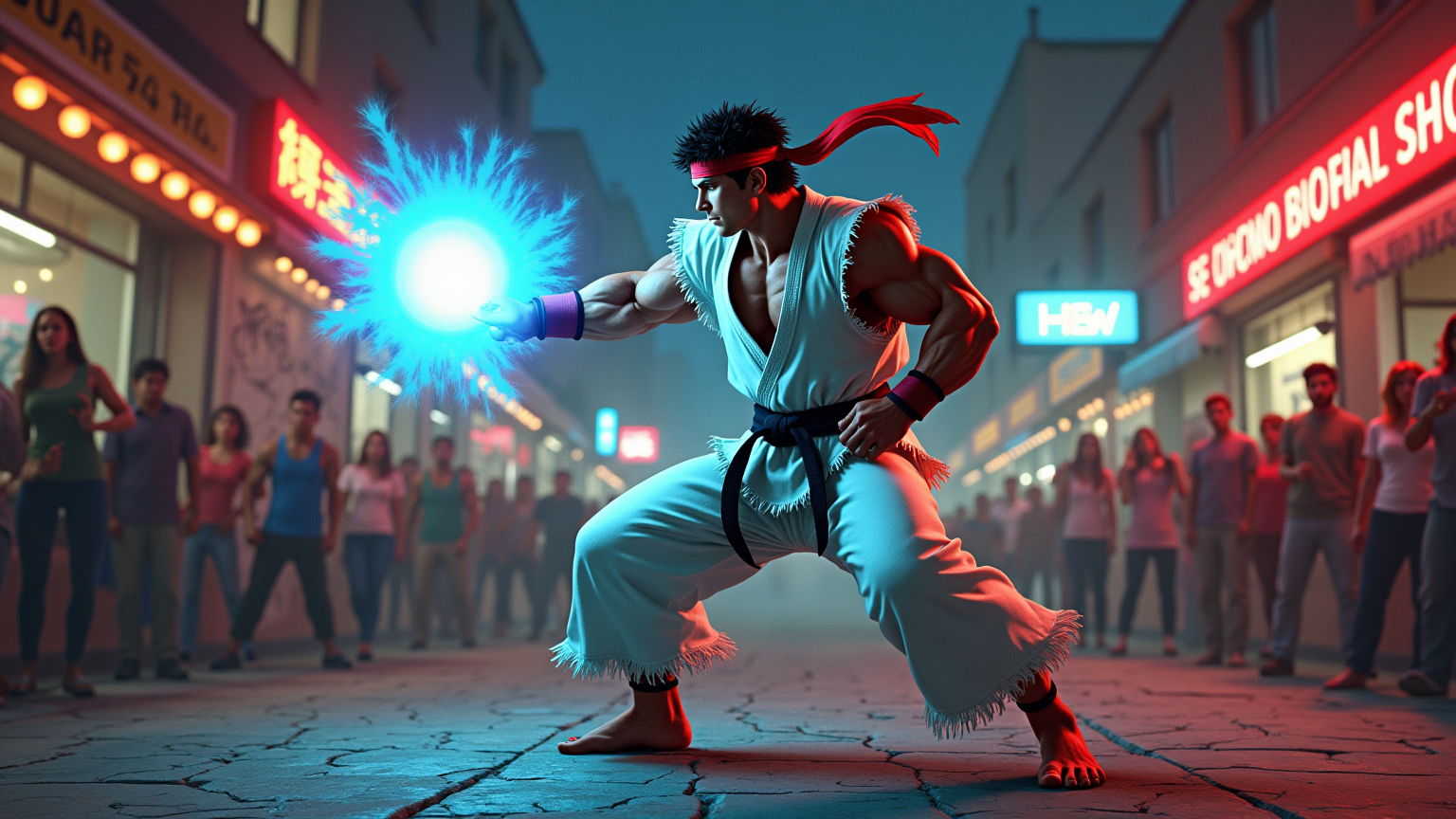 Ryu's Hadouken: Urban Showdown