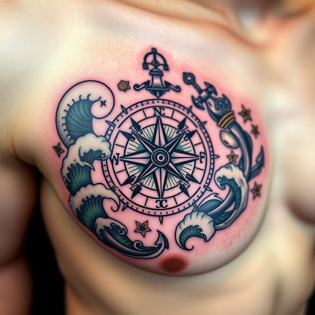 Nautical Compass: Inked Adventure