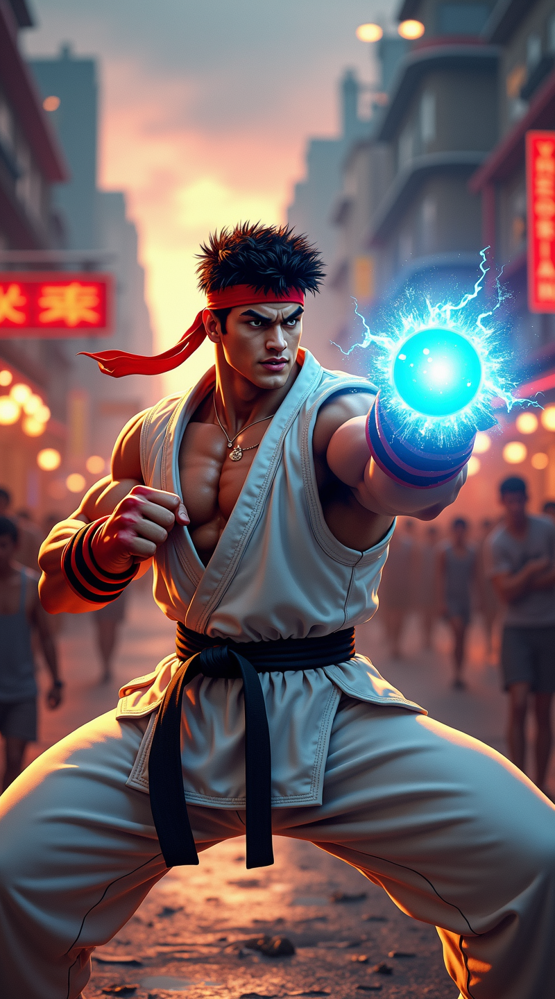 Ryu's Urban Showdown: Hadouken!