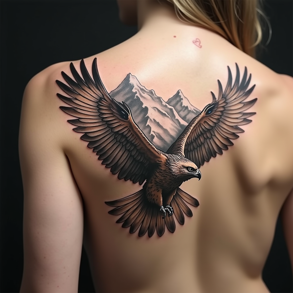 Soaring Strength: Hawk Tattoo Design