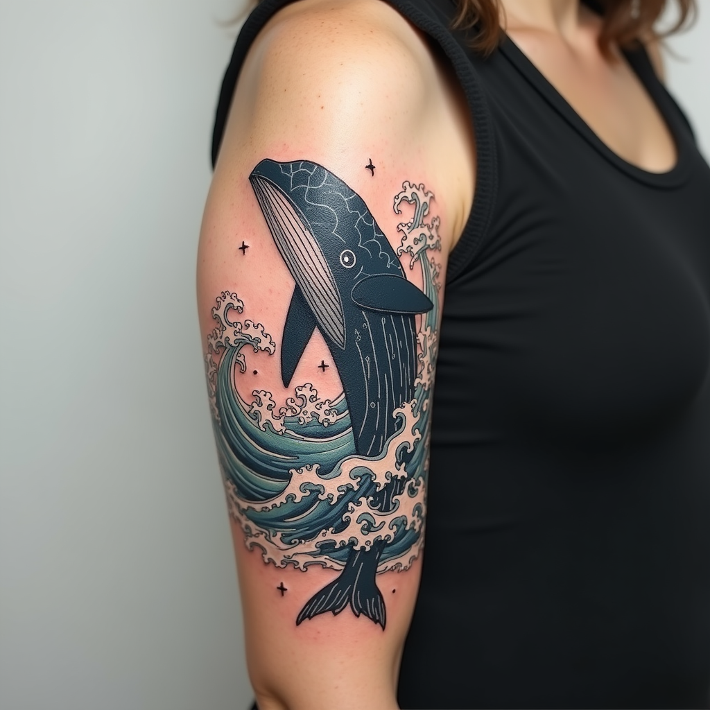 Whale Waves: Oceanic Elegance