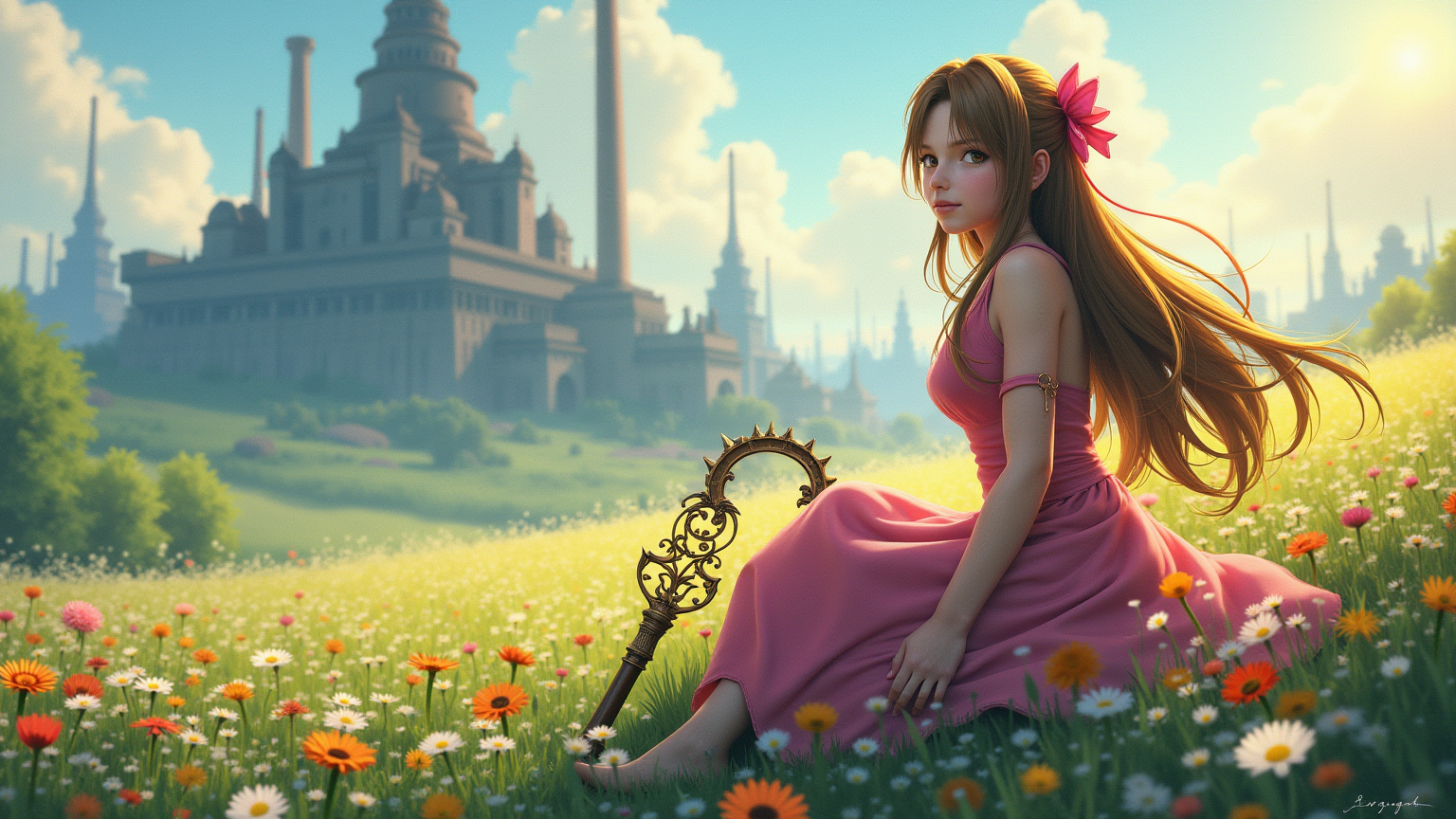 Aerith's Blossom in Midgar