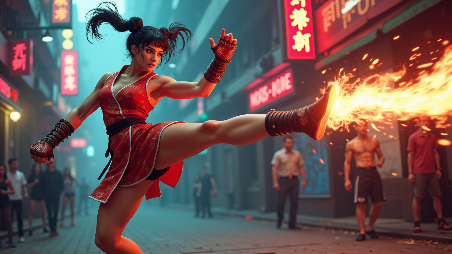 Neon Clash: Chun-Li's Fury