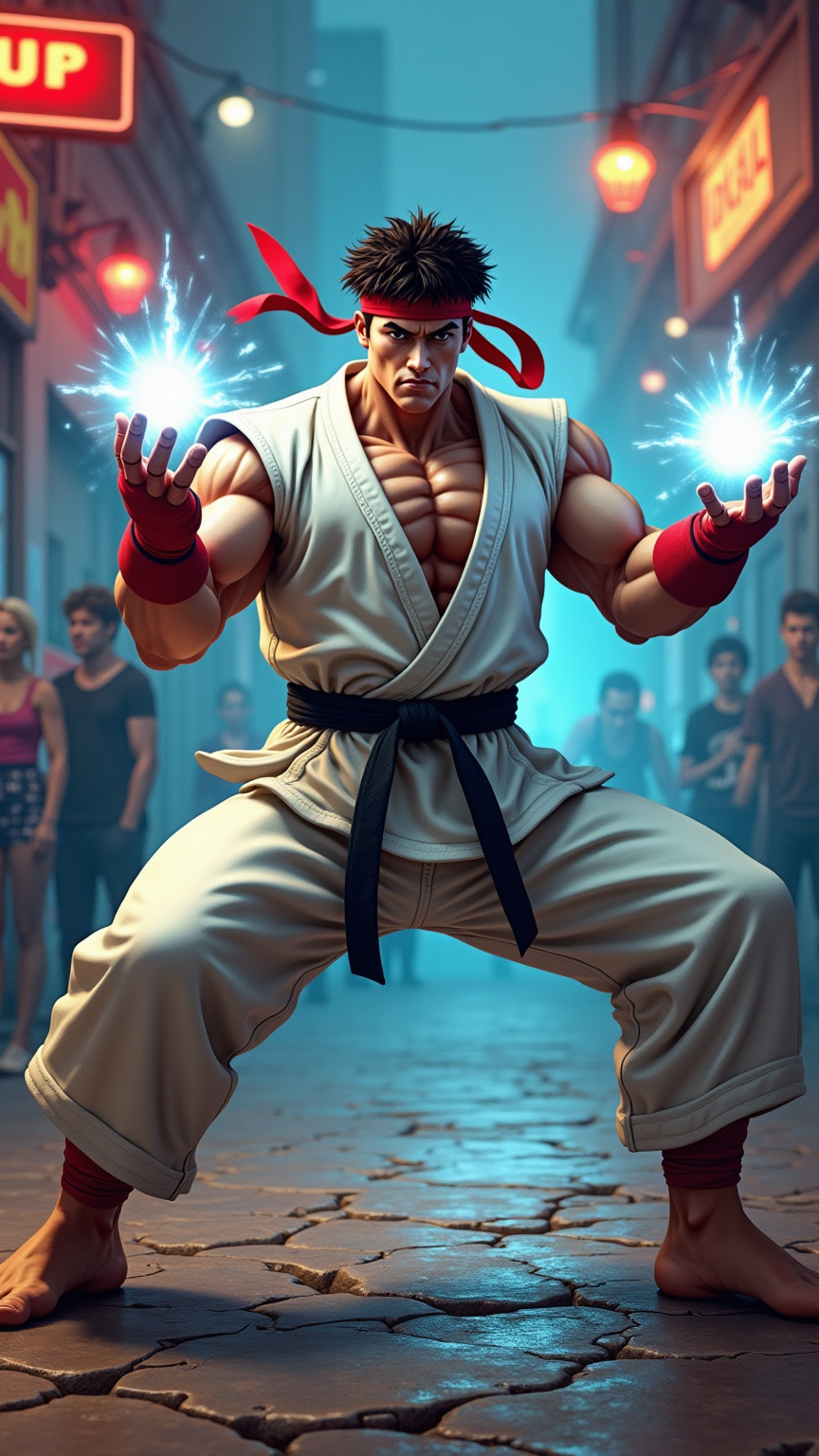 Ryu's Hadouken: Urban Showdown