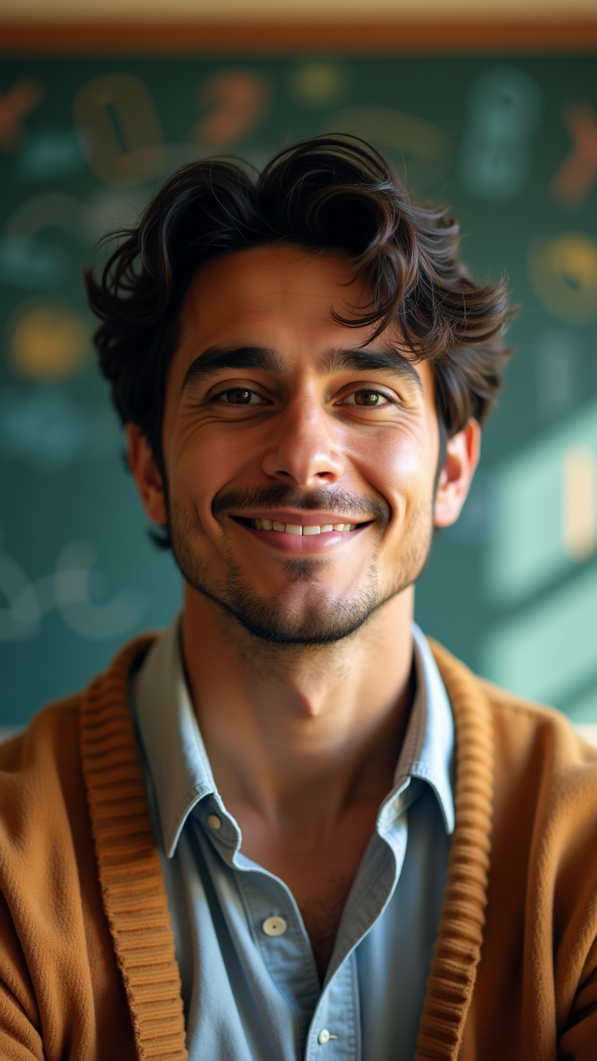 Inspiring Warmth: A Teacher's Portrait Inspiring Warmth: A Teacher's Portrait | بورتريه, flux.1 dev | 2025-01-01
