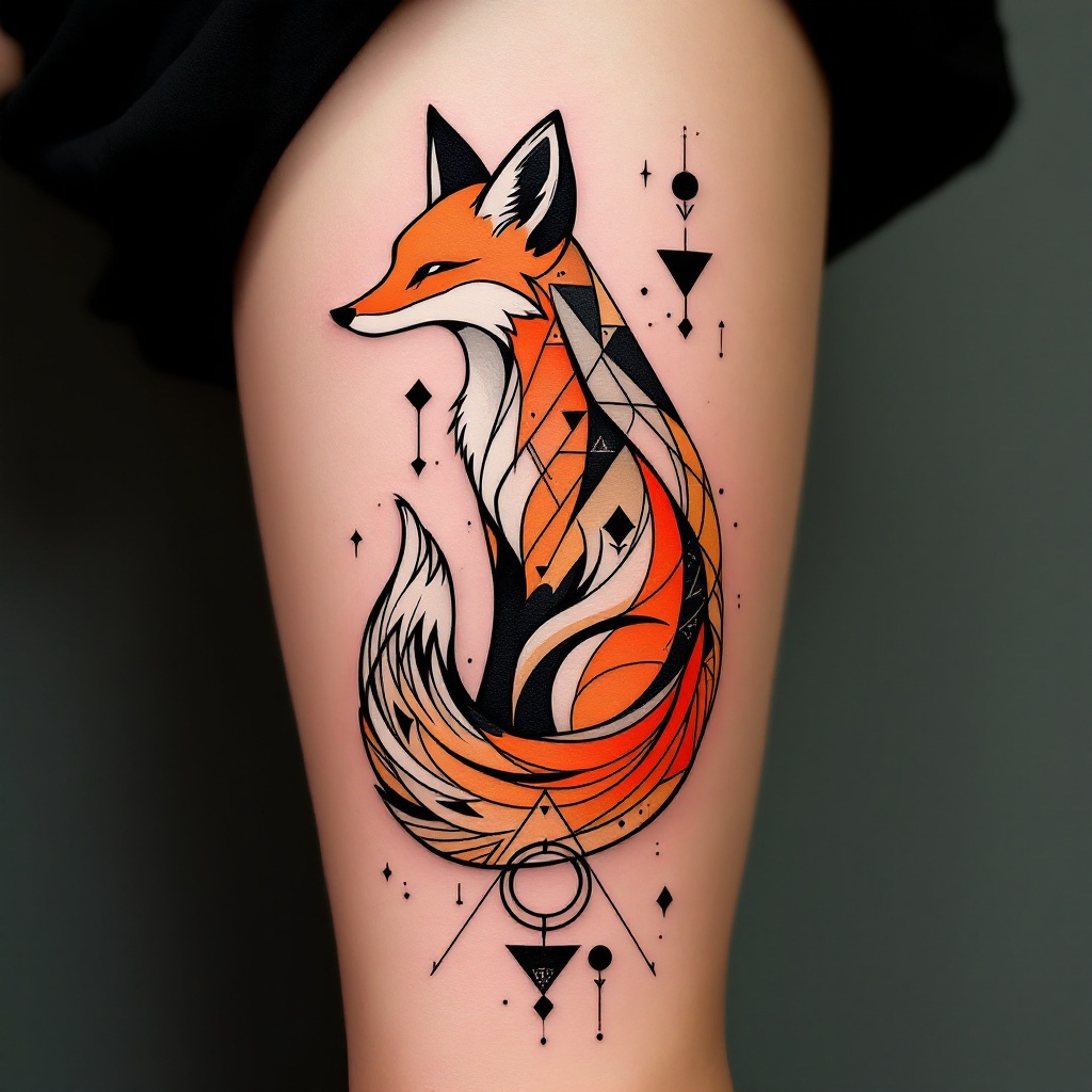 Elegant Fox: Geometric Harmony