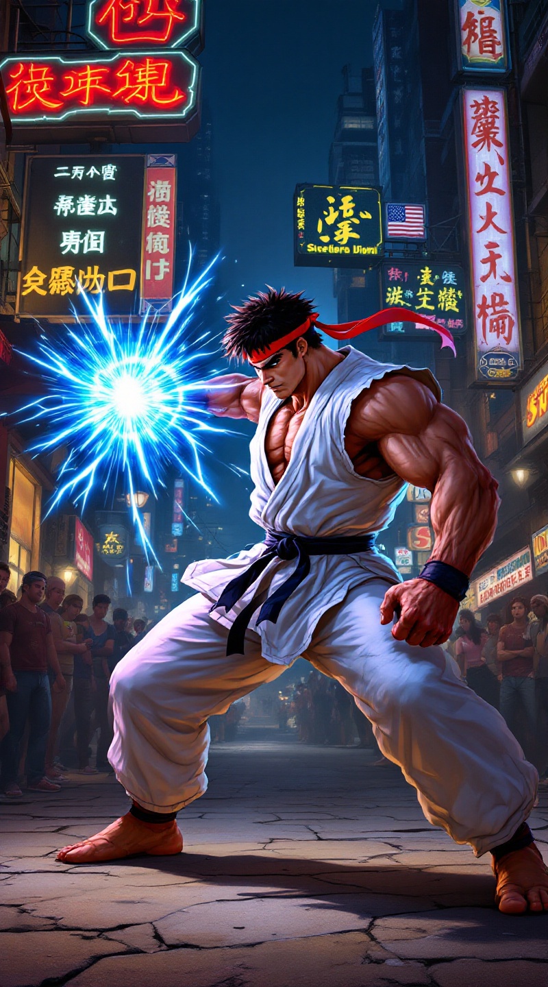 Ryu's Urban Showdown: Hadouken!