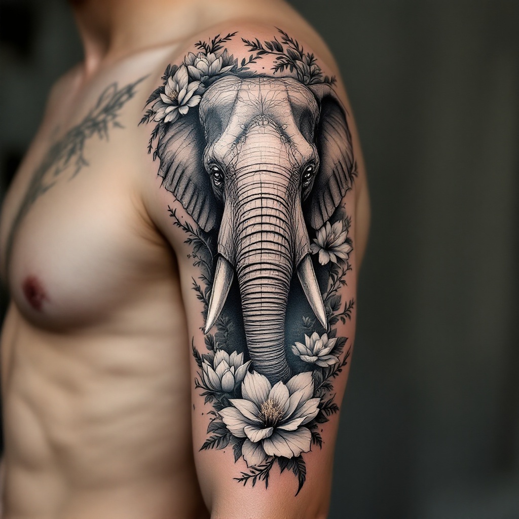 Majestic Elephant Tattoo Design