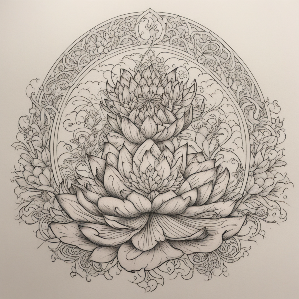 in the style of fineline tattoo, with a tattoo of Drachen lo