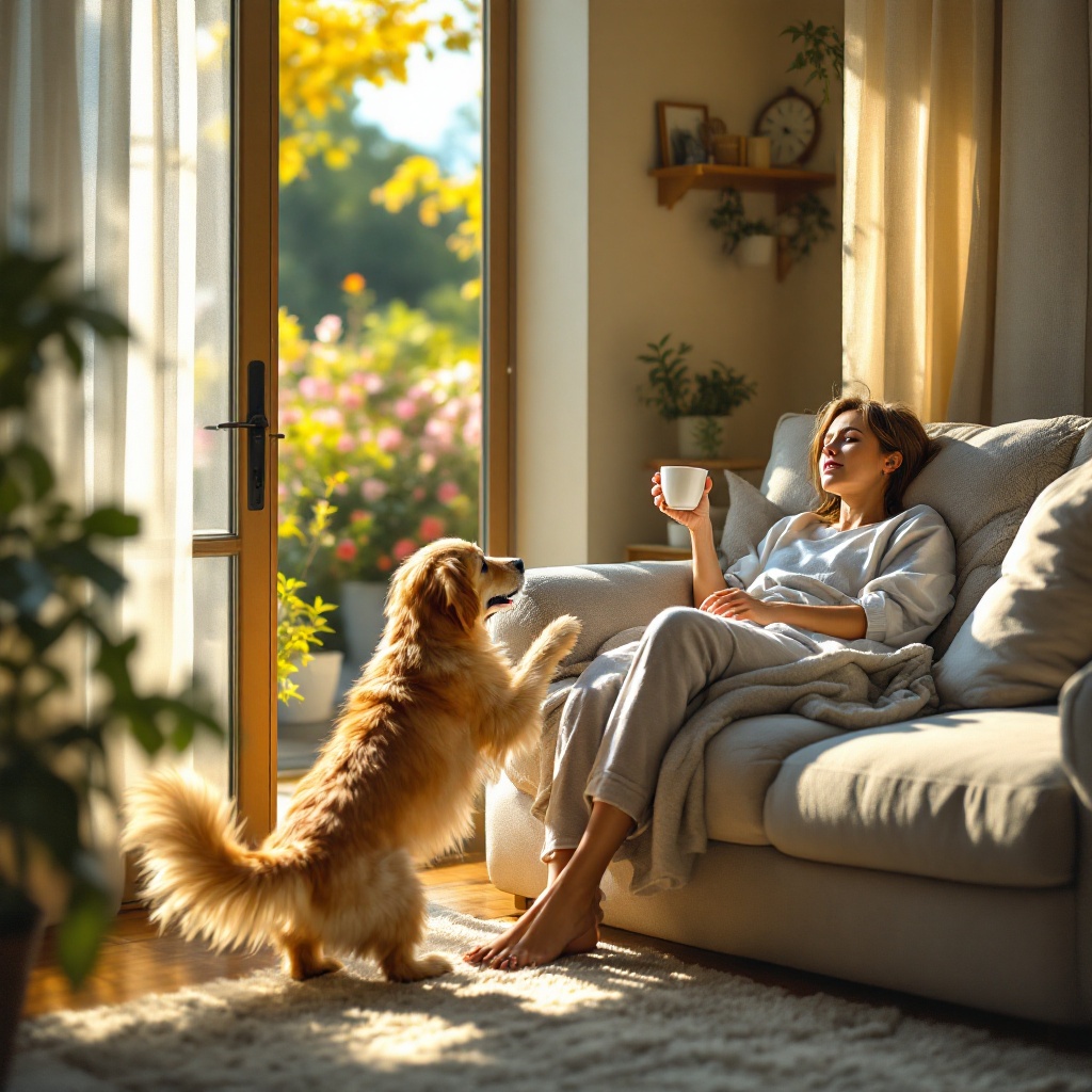 Sunlit Serenity and Playful Joy