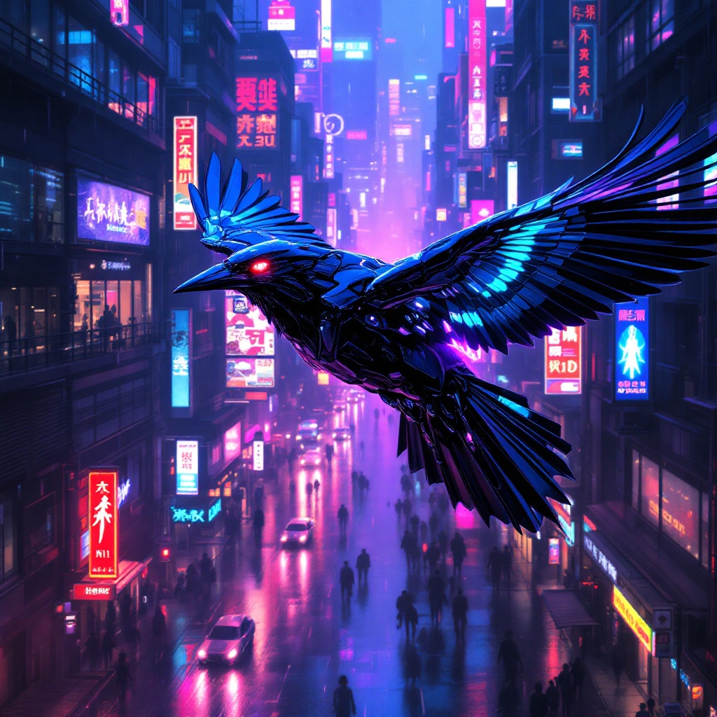 Neon Sentinel: Raven of Secrets