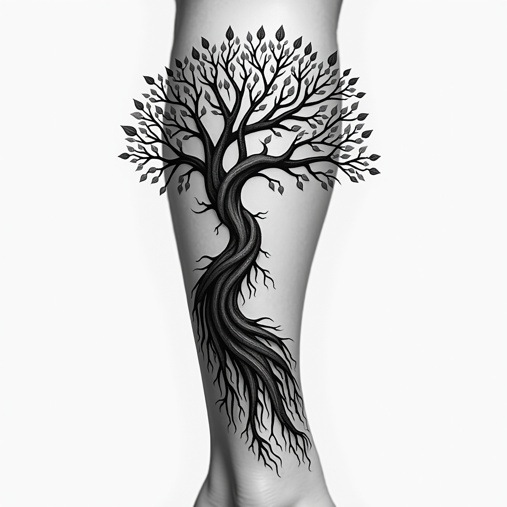 Vida Entretejida: Un Tatuaje de Árbol