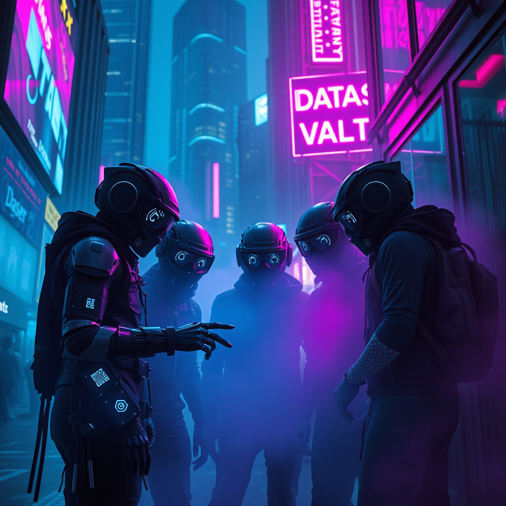 Neon Heist: Shadows & Data