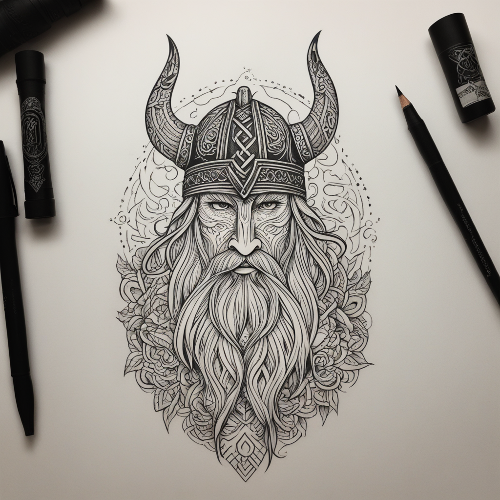 in the style of fineline tattoo, with a tattoo of Silhueta g