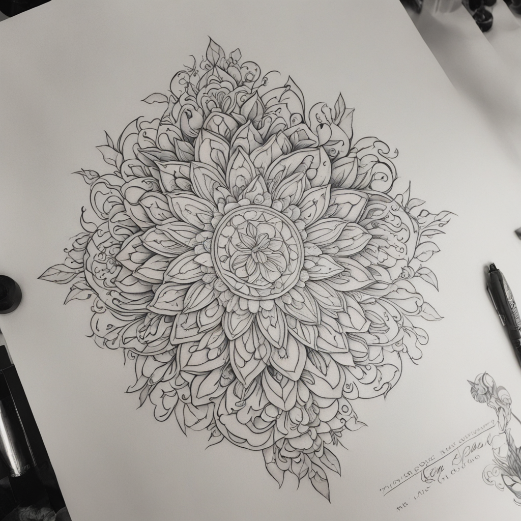 in the style of fineline tattoo, with a tattoo of EDEN 21.08
