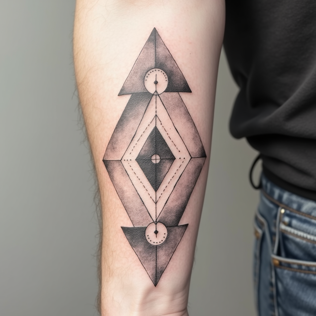 Serene Geometry: Inked Harmony