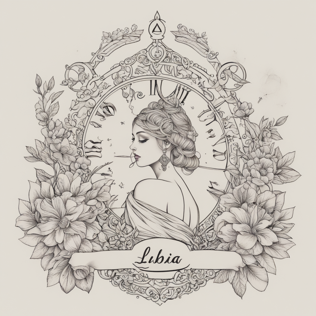 in the style of fineline tattoo, with a tattoo of Daniela