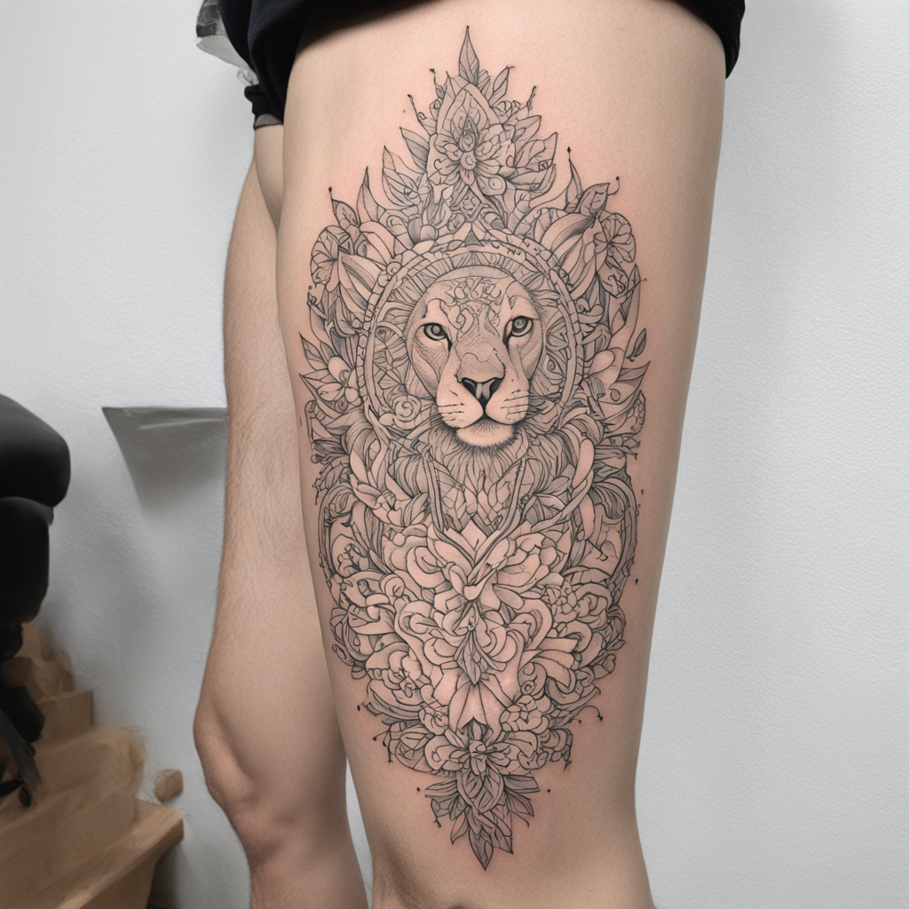 in the style of fineline tattoo, with a tattoo of Julio pili