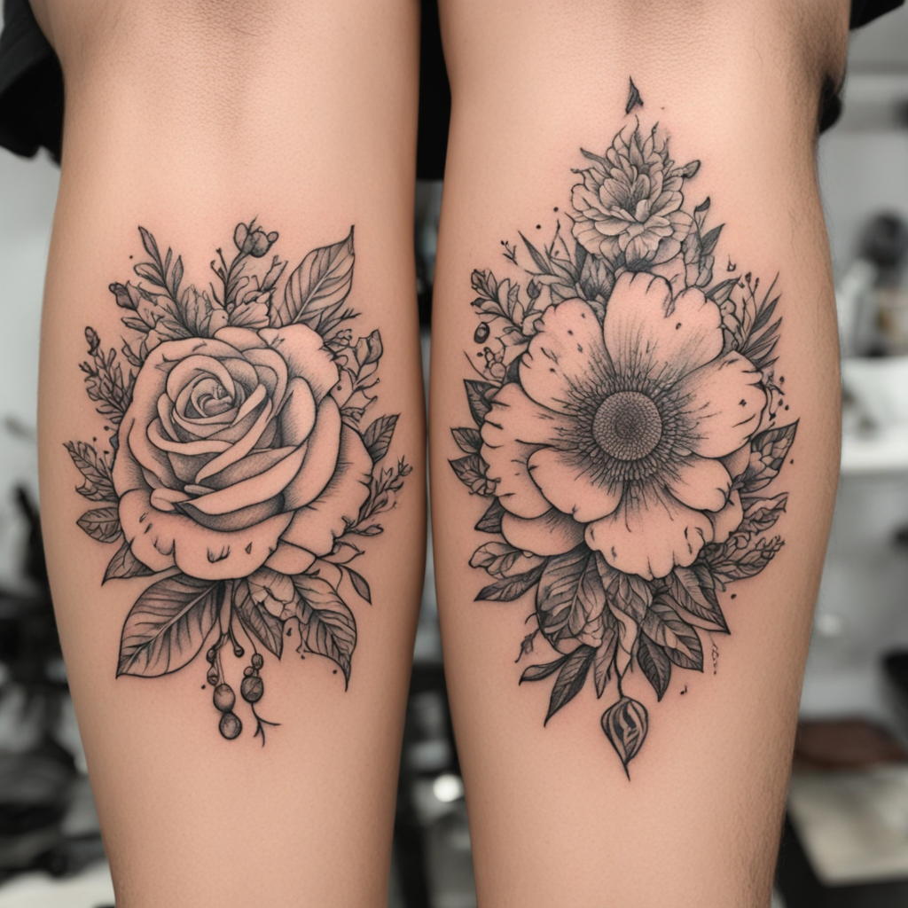 in the style of kleine tattoo, with a tattoo of Julio pili