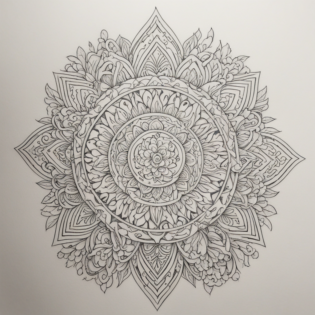 in the style of fineline tattoo, with a tattoo of MAma