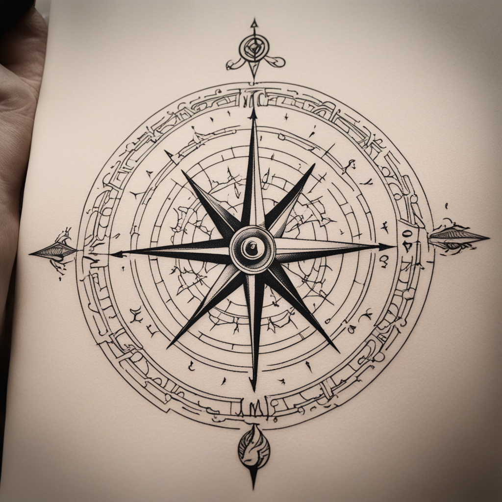 in the style of fineline tattoo, with a tattoo of A stylish 