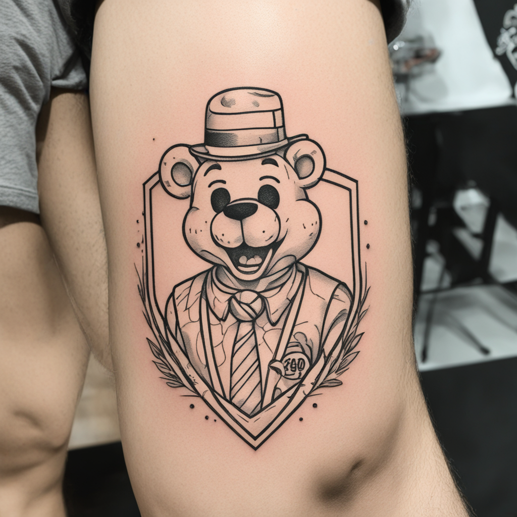 in the style of fineline tattoo, with a tattoo of Line sketc
